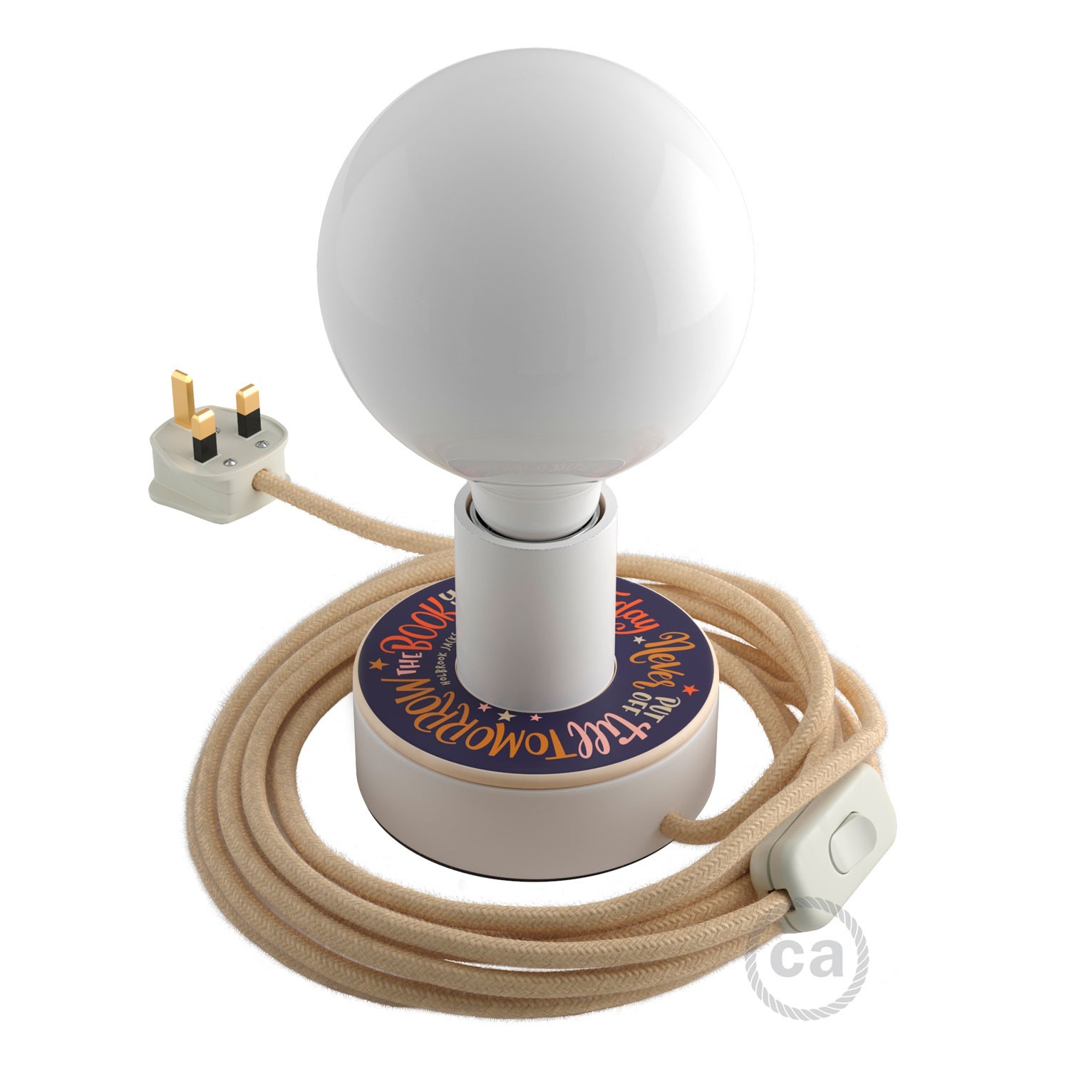 Kit Creative Flex flexibles gewebeummanteltes Kabelrohr, RM76 zartblau mit Metallenden