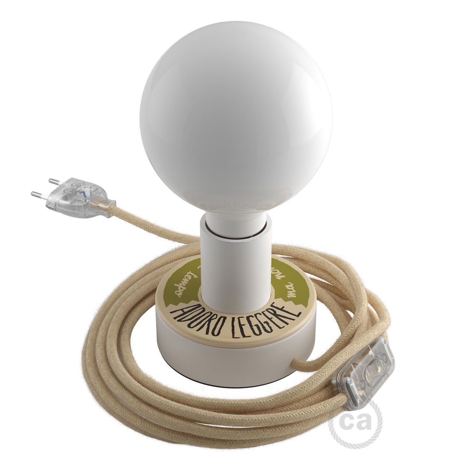 Mini Teller Ellepì 'Solid Colour' für Wand- und Pendelleuchten, sowie für Lichterketten, Durchmesser 24 cm - Made in Italy