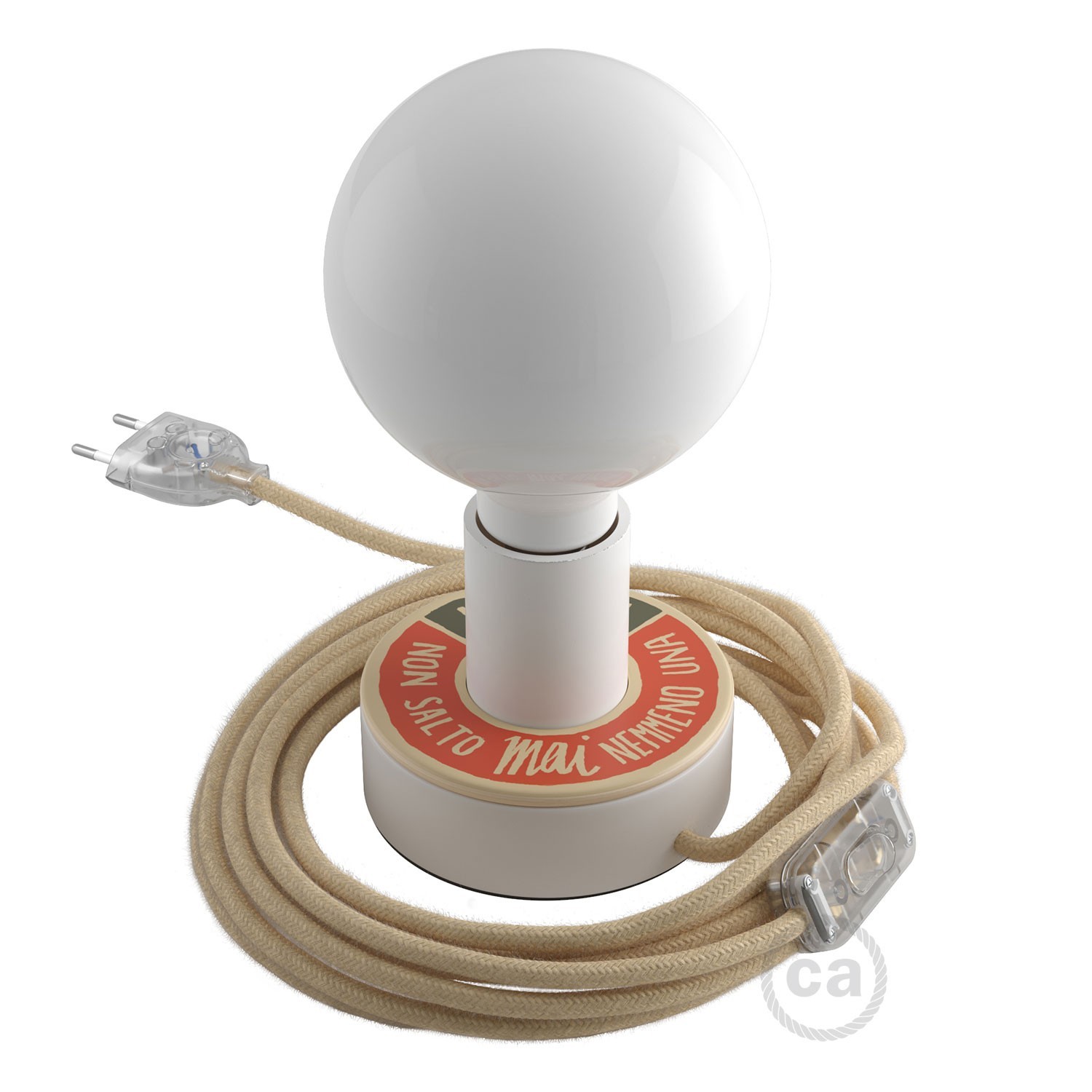 Mini Teller Ellepì 'Solid Colour' für Wand- und Pendelleuchten, sowie für Lichterketten, Durchmesser 24 cm - Made in Italy