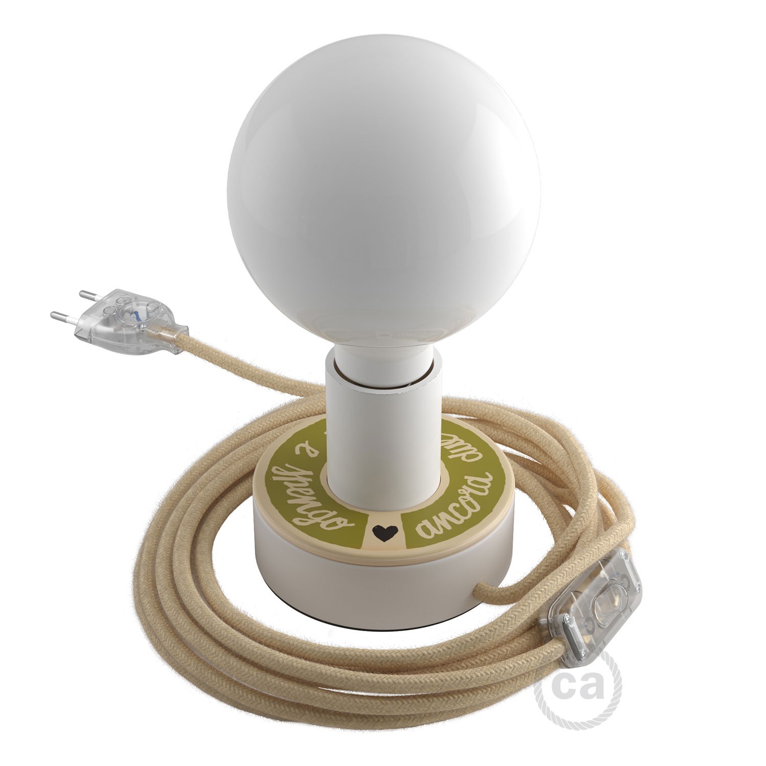 Mini Teller Ellepì 'Solid Colour' für Wand- und Pendelleuchten, sowie für Lichterketten, Durchmesser 24 cm - Made in Italy