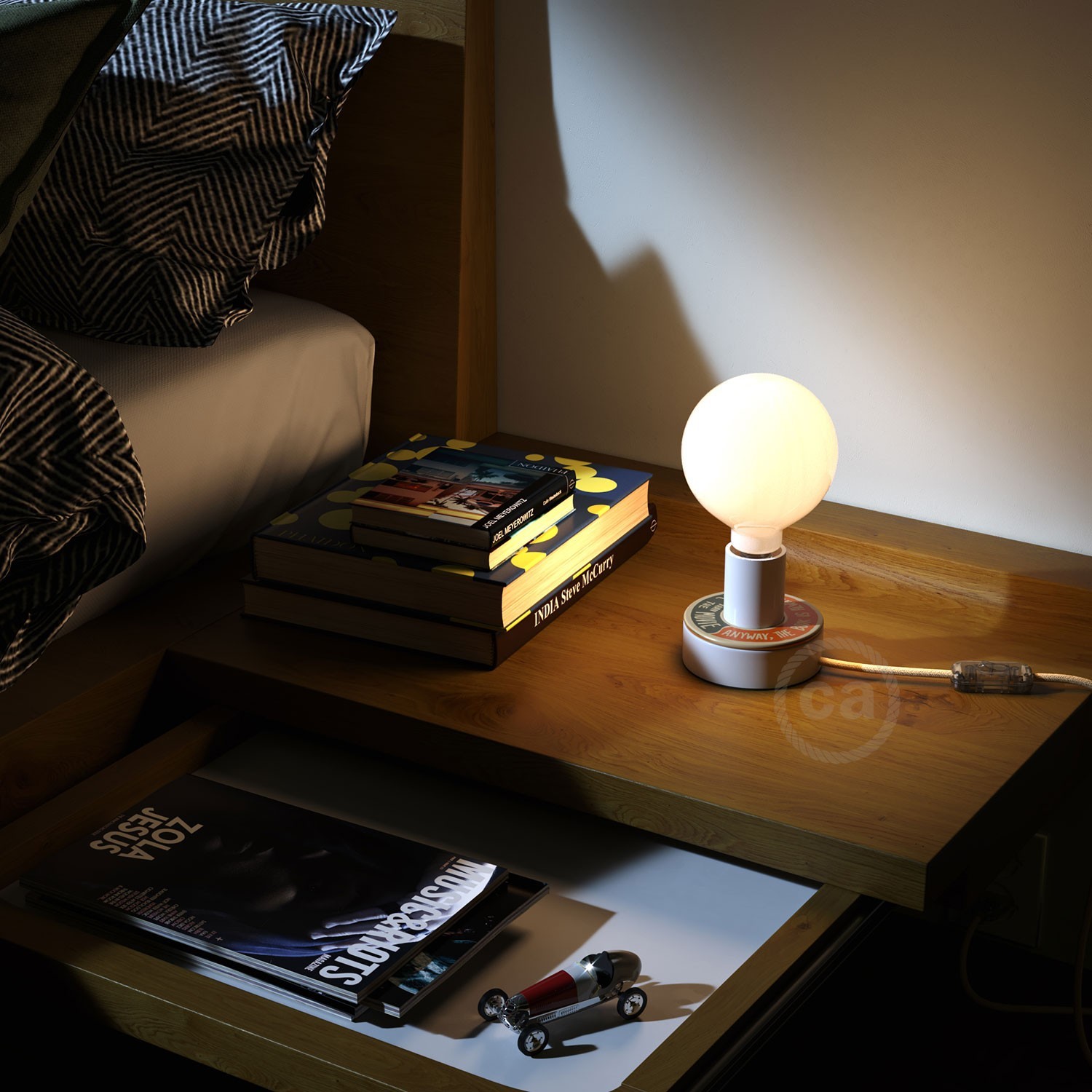 Mini Teller Ellepì 'Solid Colour' für Wand- und Pendelleuchten, sowie für Lichterketten, Durchmesser 24 cm - Made in Italy