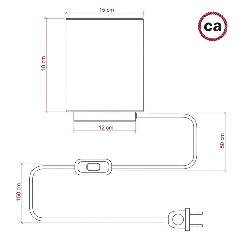 Kit Lampenfassung esse14 für Pendelleuchten mit S14d Anschluss