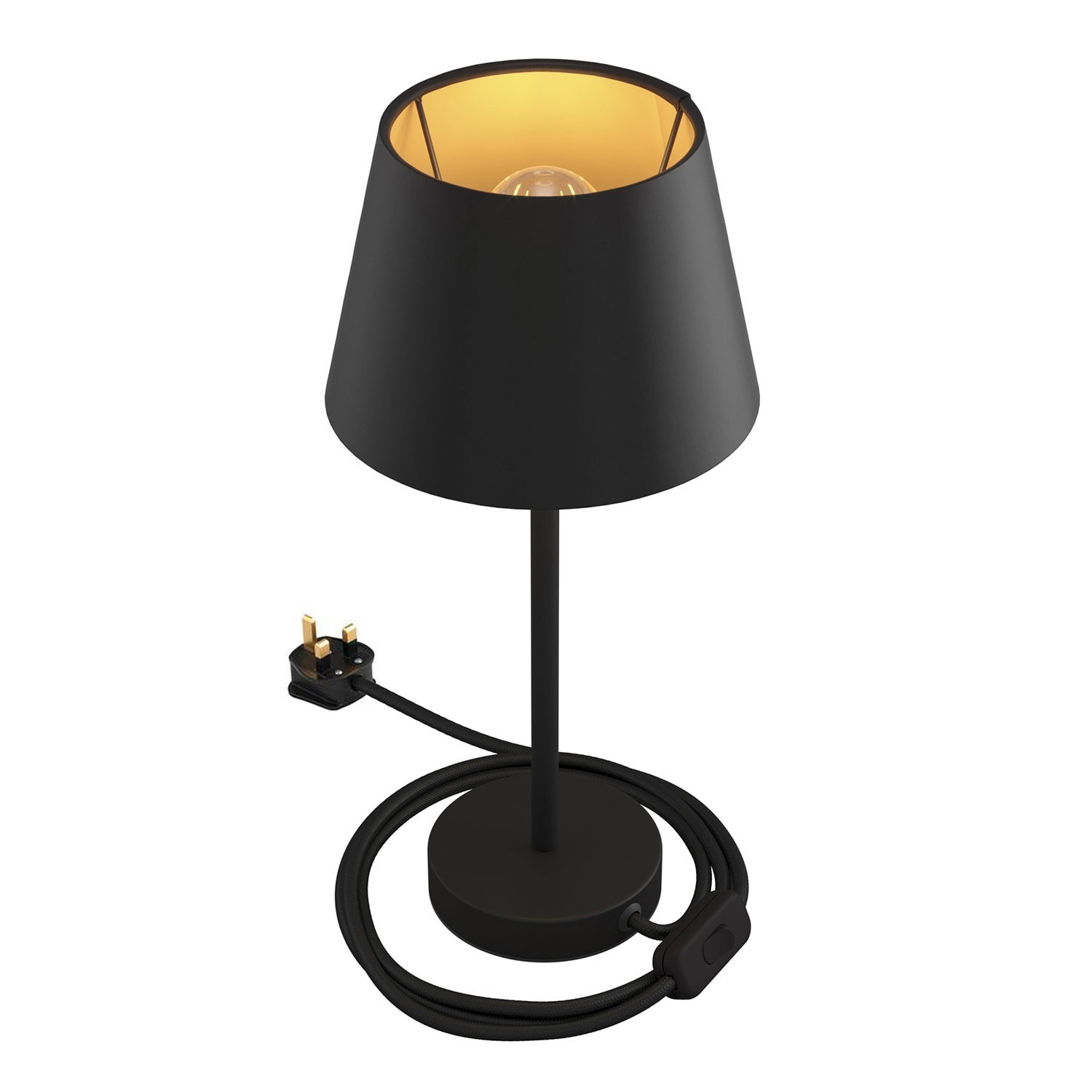 Alzaluce mit Lampenschirm Impero, Tischlampe aus Metall