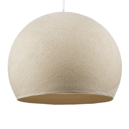 Lampenschirm aus Garn Modell Cupola - 100% handgemacht - Cremigweiß Polyester