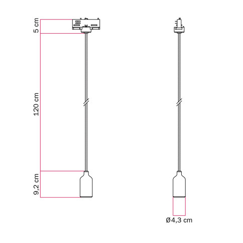 Rundes XXL 1-Loch und 4 Seitenlöchern Lampenbaldachin, Rose-One-Abdeckung, 400 mm Durchmesser