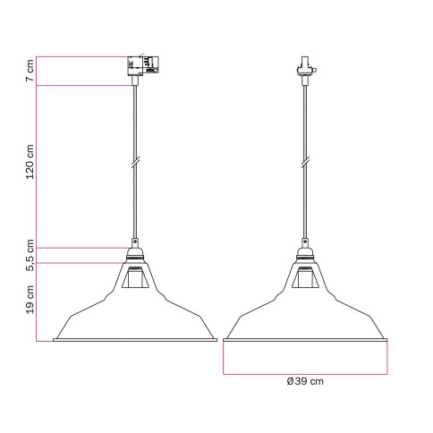Rundes XXL 9 X-geformten Löchern und 4 Seitenlöchern Lampenbaldachin, Rose-One-Abdeckung, 400 mm Durchmesser
