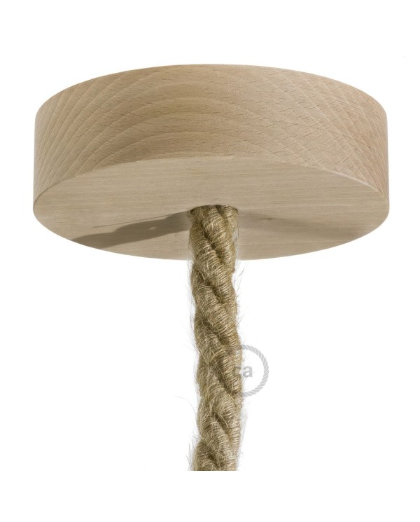 Lampenbaldachin Kit aus Holz für XL-Seilkabel