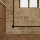 Italienisches Doppelsteckdosen-Kit 10/16A für die Wand und Basis für Creative-Tubes aus Porzellan