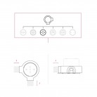 Italienisches Doppelsteckdosen-Kit 10/16A für die Wand und Basis für Creative-Tubes aus Porzellan