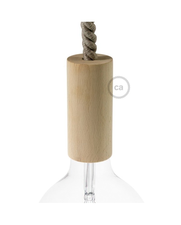 E27-Lampenfassungs-Kit aus Holz für XL-Seilkabel