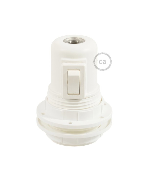 Thermoplastisches E27-Lampenfassungs-Kit mit Doppelklemmring und Kippschalter für Lampenschirme