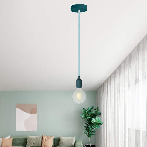 SMART - Zylindrischer 4-Loch Lampenbaldachin Kit aus Metall - kompatibel mit Sprachassistenten