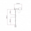 Rechteckiges XXL 3-Loch und 6 Seitenlöchern Lampenbaldachin, Rose-One-Abdeckung, Abmessungen 675 x 225 mm