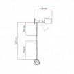 Rechteckiges XXL 3-Loch und 6 Seitenlöchern Lampenbaldachin, Rose-One-Abdeckung, Abmessungen 675 x 225 mm