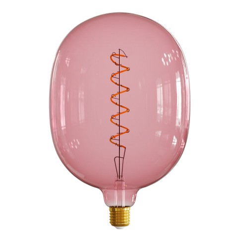 LED-Glühbirne XXL Egg beerenrot (Berry Red) Spiral-Filament 5W 230Lm E27 1800K Dimmbar