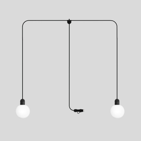 EIVA IP65 2-flammige Plug-in-Außenleuchte mit bruchsicheren Unbreak-a-Ball-Lampenschirmen - SM04