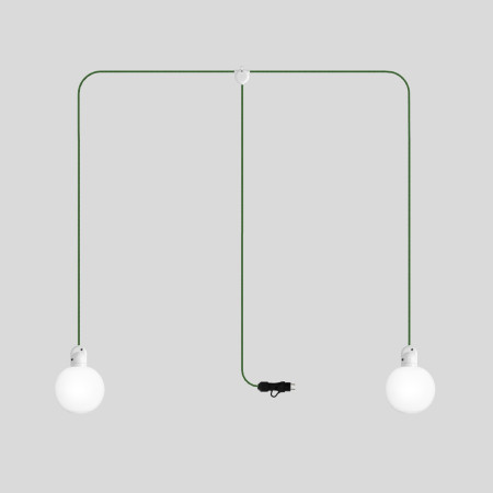 EIVA IP65 2-flammige Plug-in-Außenleuchte mit bruchsicheren Unbreak-a-Ball-Lampenschirmen - SX08