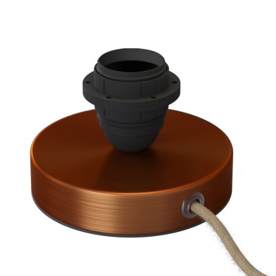 SMART - Rundes XXL 8-Loch Lampenbaldachin aus Metall, Rose-One-Abdeckung, 400 mm - kompatibel mit Sprachassistenten - PROMO