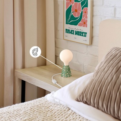 Table Flex GU1d0, gelenkige Tischleuchte mit Mini LED Strahler und 2-poligem Stecker