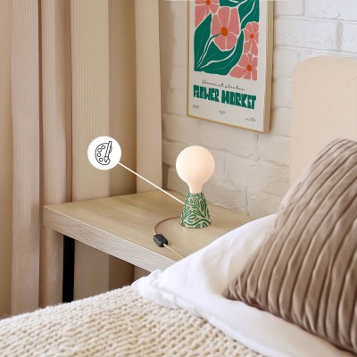 Table Flex GU1d0, gelenkige Tischleuchte mit Mini LED Strahler und 2-poligem Stecker