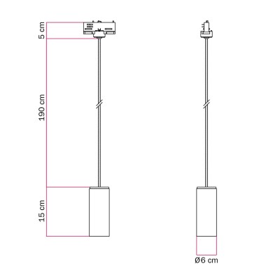 Snake - Plug-in Leuchte mit farbigem Textilkabel