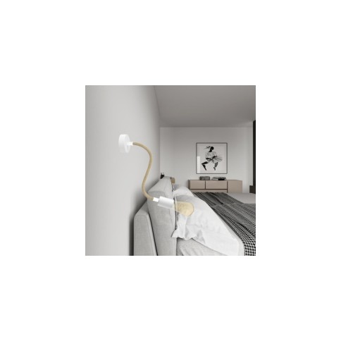 Flex 60 gelenkige Wand- oder Deckenleuchte mit diffusem Licht inklusive LED ST64 Glühbirne