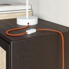 Flaches Stromkabel für Beleuchtung in der Farbe orangefarbene Flamme - PM15