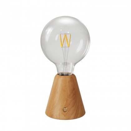 Tragbare, wiederaufladbare LED Leuchte Cabless01 mit Globe Glühbirne G125 - Lackiertes neutral