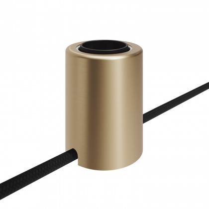Spostaluce Lampenfassung E27 aus Metall für Wand oder Decke - Bronze satiniert