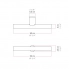Metalllampe für Wand- oder Deckenmontage mit linearer LED S14d-Lampe
