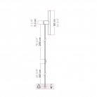 Lampe mit Stecker, Metallfinish und linearer LED S14d-Lampe