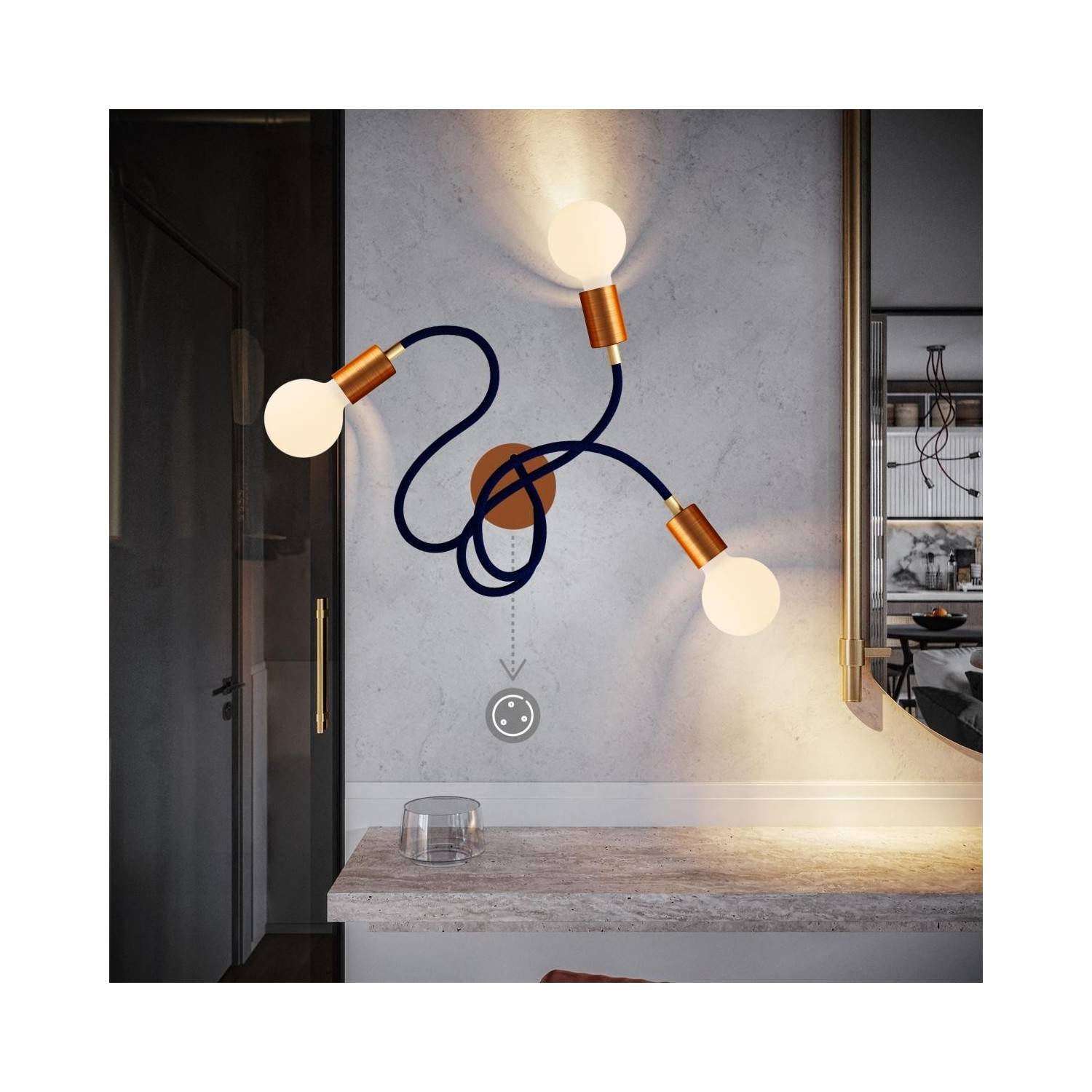 LED Glühbirne Edison ST64, transparent 7W 806Lm E27 2700K dimmbar - T02