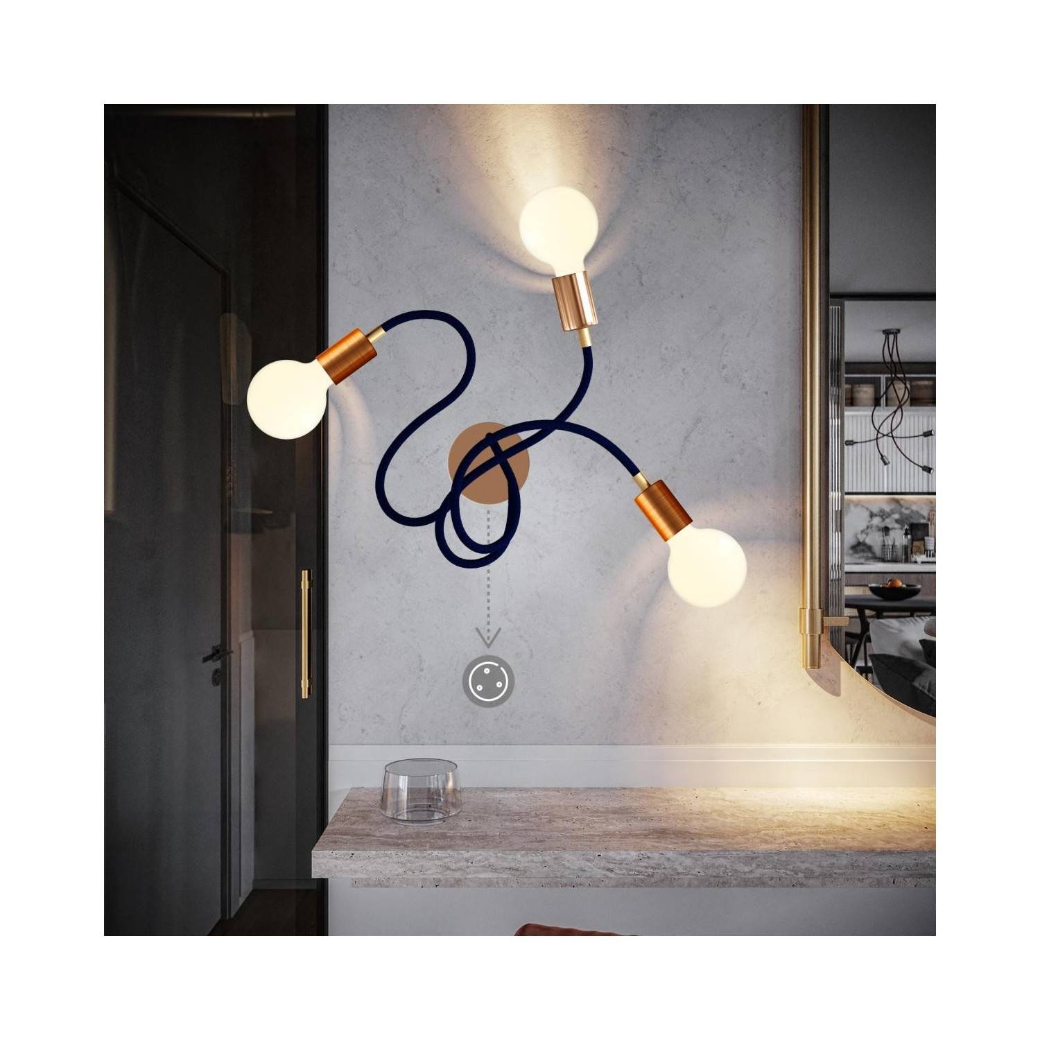 LED Glühbirne Globe G95, transparent 7W 806Lm E27 2700K dimmbar - T03