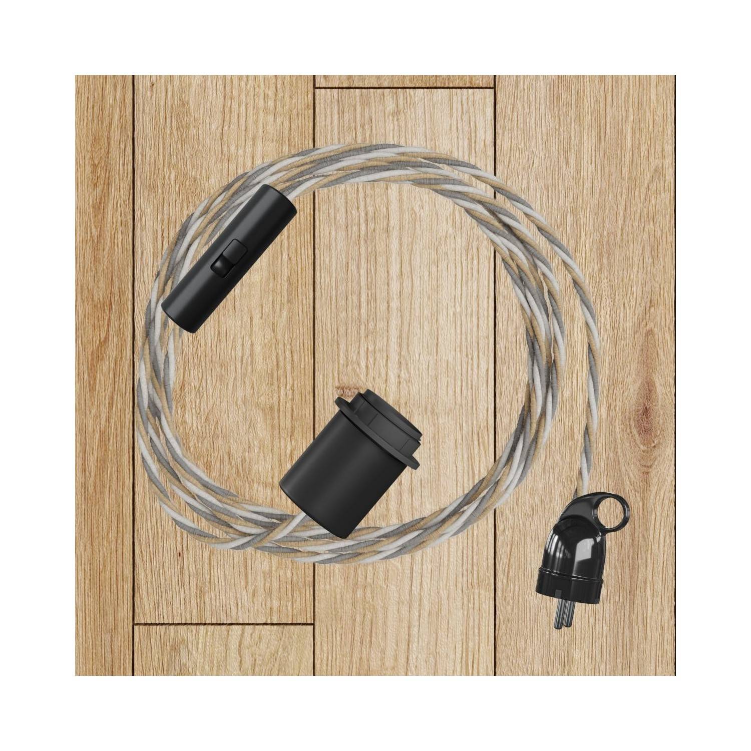 Zylindrischer Lampenbaldachin Kit aus Metall