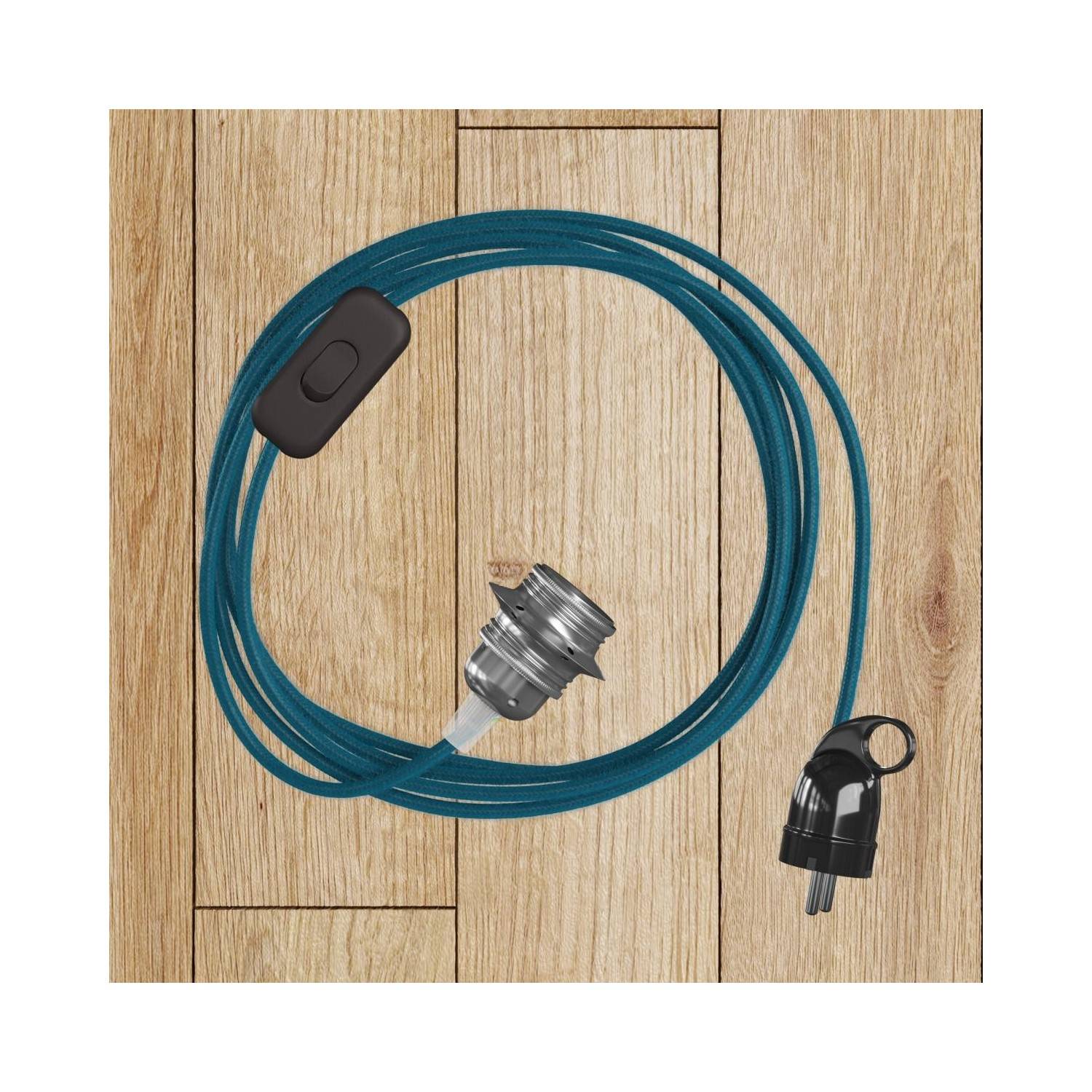Zylindrischer Lampenbaldachin Kit aus Metall