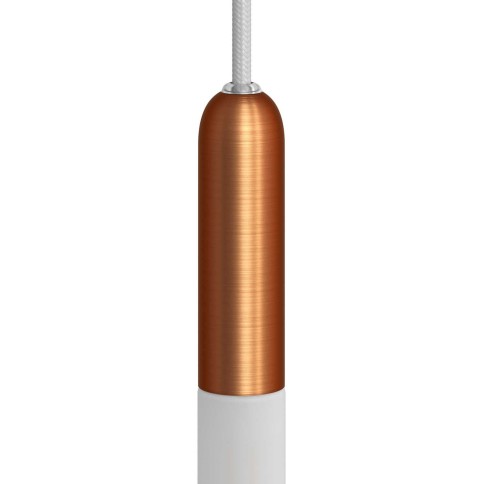 P-Light, E14 Lampenfasung aus Metall mit gedeckten Zugentlastung - Kupfer satiniert