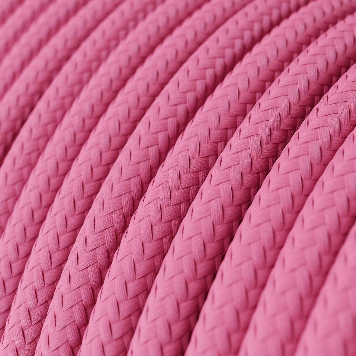 Textilkabel, fuchsienrosa glänzend - Das Original von Creative-Cables - RM08 rund 2x0.75mm / 3x0.75mm