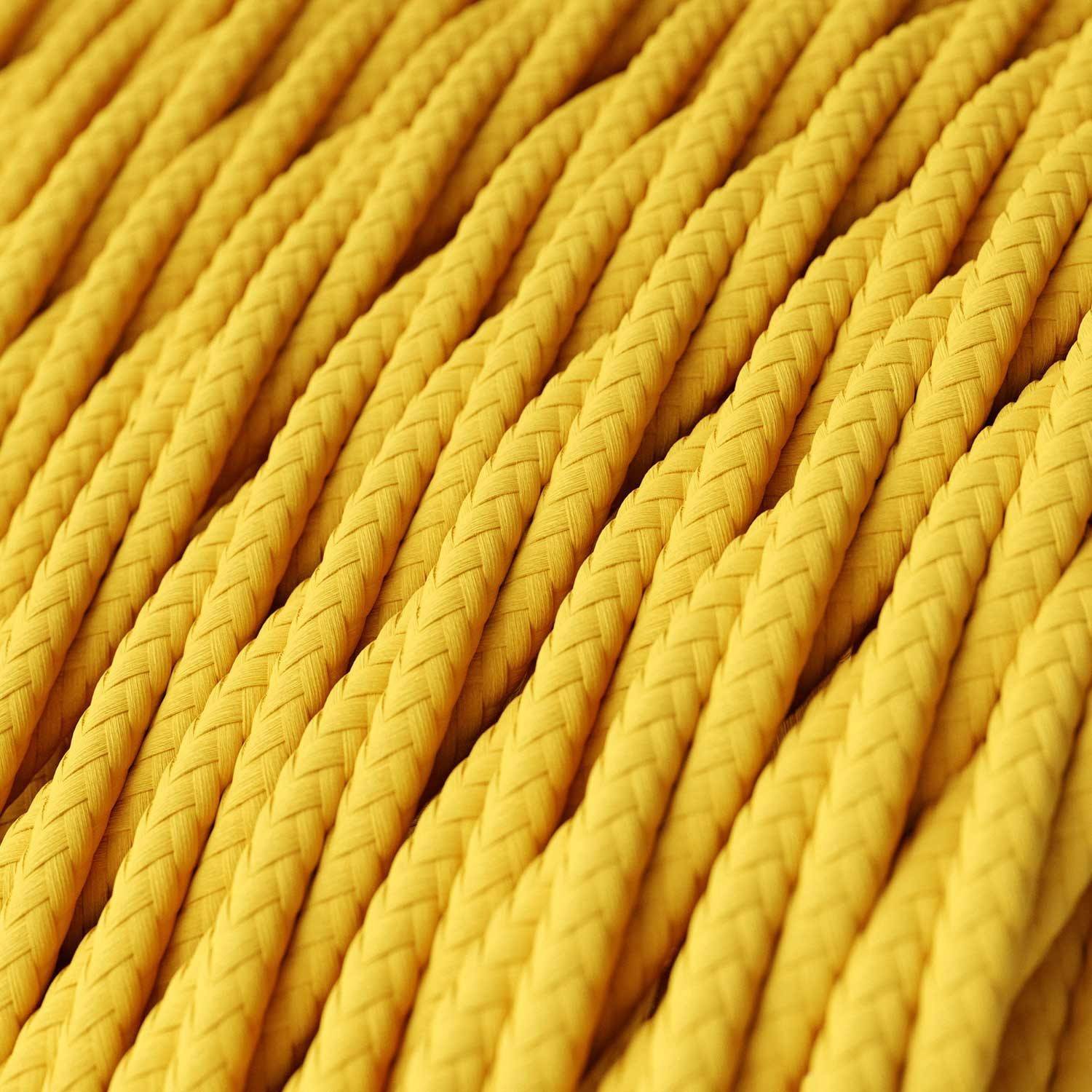 Textilkabel, maisgelb glänzend - Das Original von Creative-Cables - TM10 geflochten 2x0.75mm / 3x0.75mm
