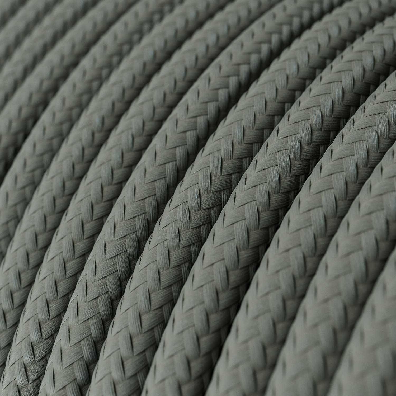 Textilkabel, rauchgrau glänzend - Das Original von Creative-Cables - RM03 rund 2x0,75mm / 3x0,75mm