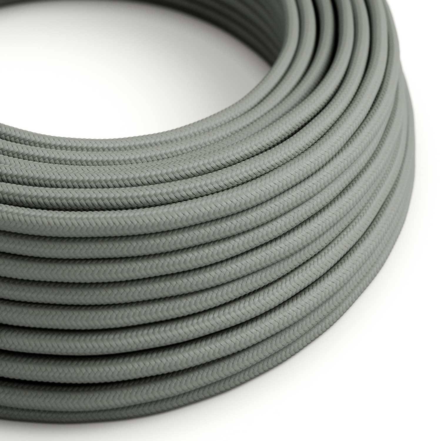 Textilkabel, rauchgrau glänzend - Das Original von Creative-Cables - RM03 rund 2x0,75mm / 3x0,75mm