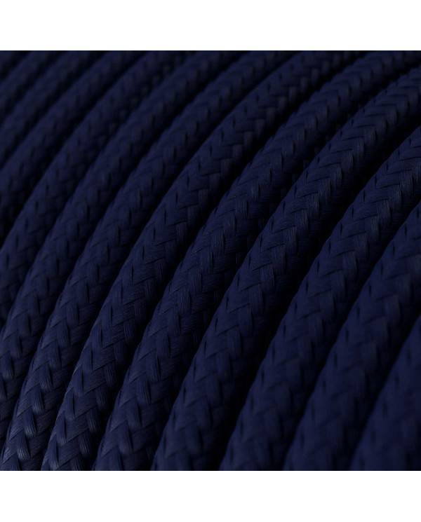 Textilkabel, tiefblau glänzend - Das Original von Creative-Cables - RM20 rund 2x0,75mm / 3x0,75mm