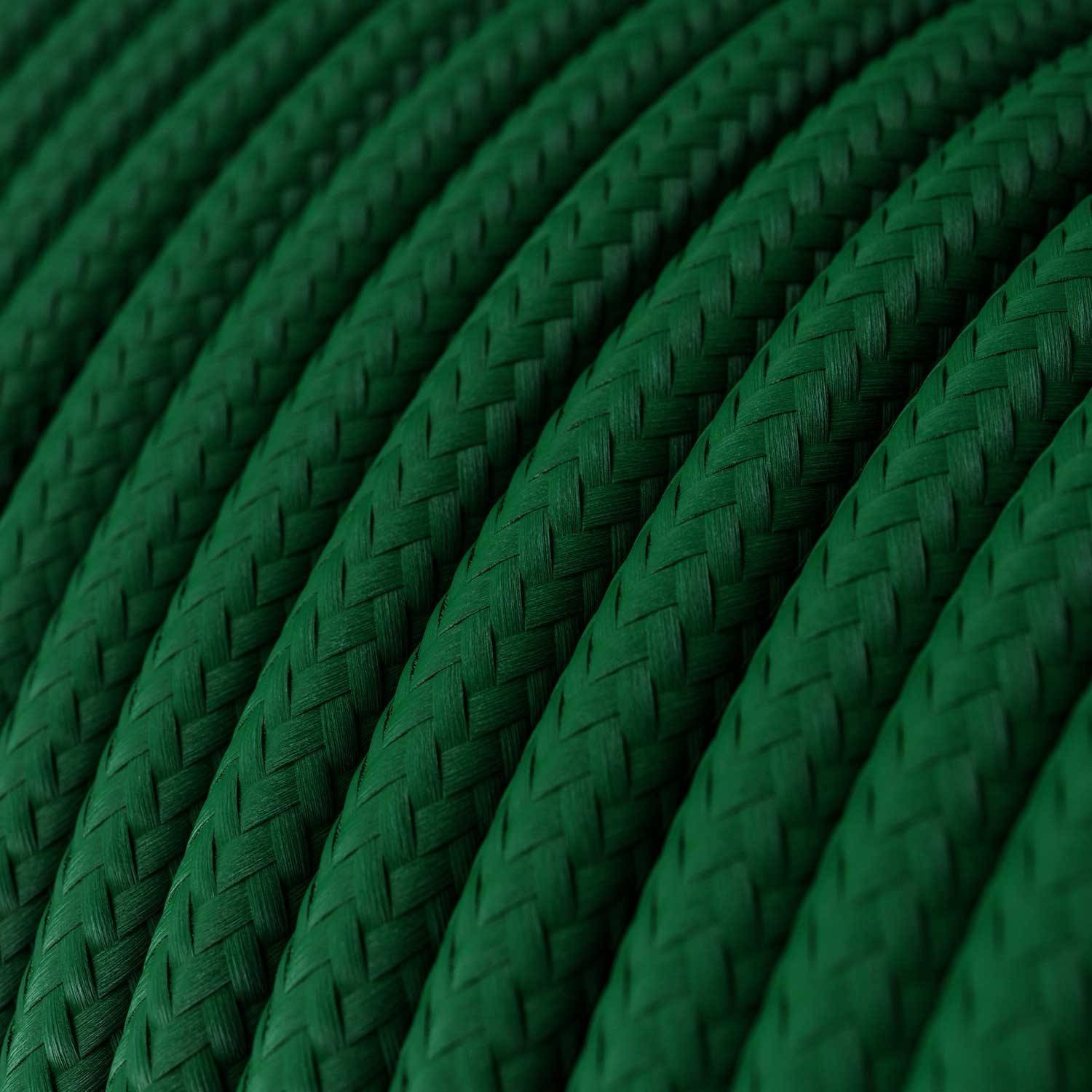 Textilkabel, tannengrün glänzend - Das Original von Creative-Cables - RM21 rund 2x0,75mm / 3x0,75mm