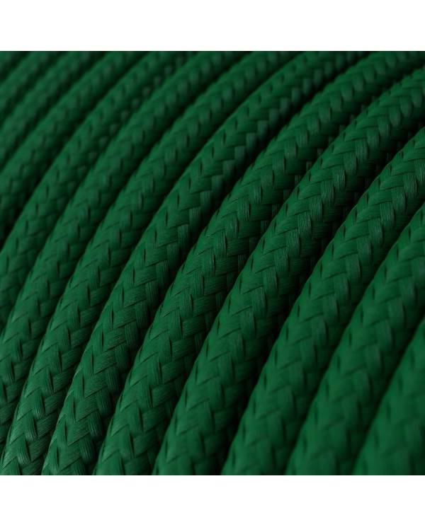 Textilkabel, tannengrün glänzend - Das Original von Creative-Cables - RM21 rund 2x0,75mm / 3x0,75mm