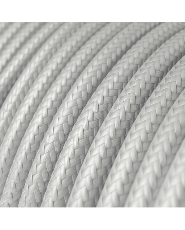 Textilkabel, silberfarben glänzend - Das Original von Creative-Cables - RM02 rund 2x0,75mm / 3x0,75mm