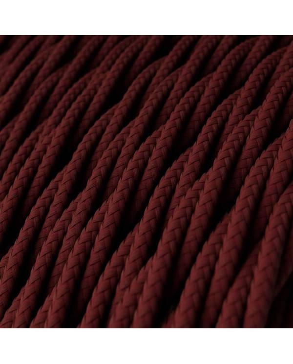 Textilkabel, bordeaux-rot glänzend - Das Original von Creative-Cables - TM19 geflochten 2x0,75mm / 3x0,75mm