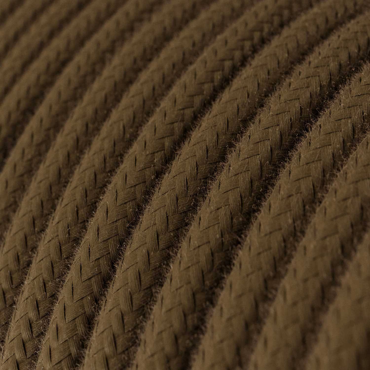Textilkabel, kaffeebraun, aus Baumwolle - Das Original von Creative-Cables - RC13 rund 2x0.75mm / 3x0.75mm