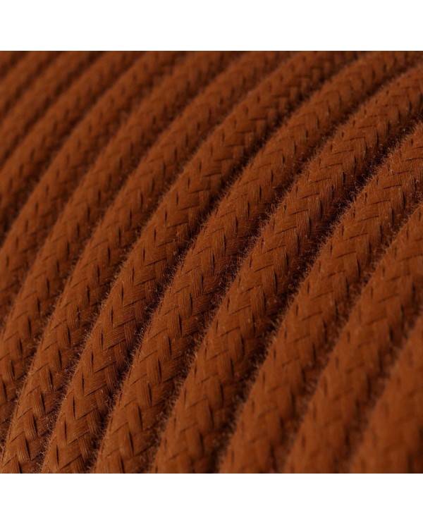 Textilkabel, zimtbraun, aus Baumwolle - Das Original von Creative-Cables - RC23 rund 2x0,75mm / 3x0,75mm
