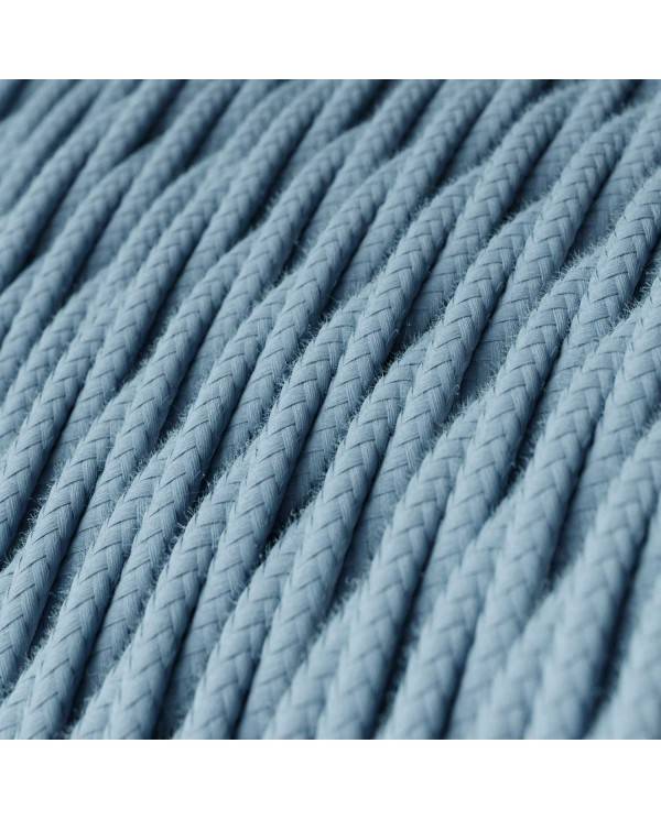 Textilkabel, ozeanblau, aus Baumwolle - Das Original von Creative-Cables - TC53 geflochten 2x0.75mm / 3x0.75mm