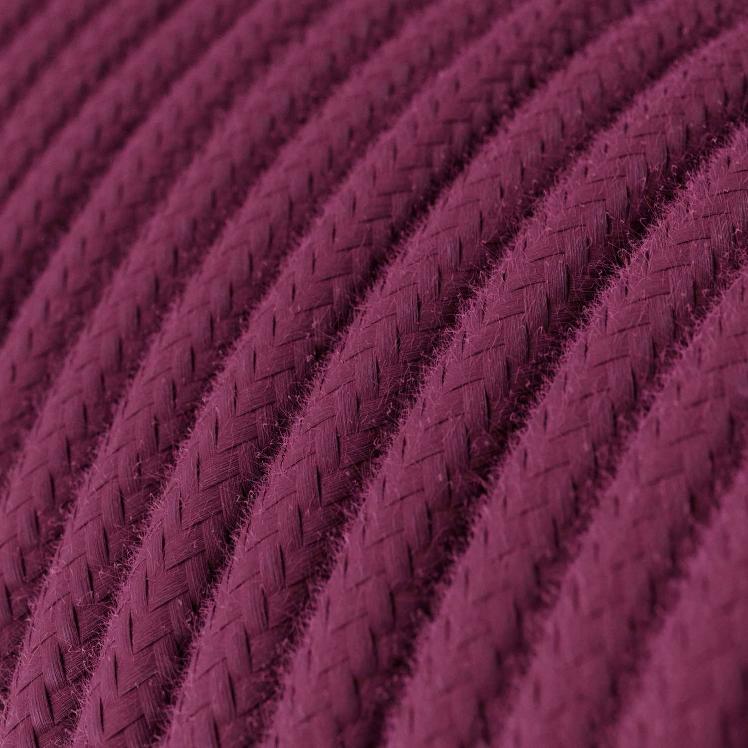 Textilkabel, burgunderrot, aus Baumwolle - Das Original von Creative-Cables - RC32 rund 2x0,75mm / 3x0,75mm