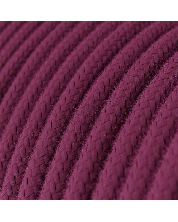 Textilkabel, burgunderrot, aus Baumwolle - Das Original von Creative-Cables - RC32 rund 2x0,75mm / 3x0,75mm